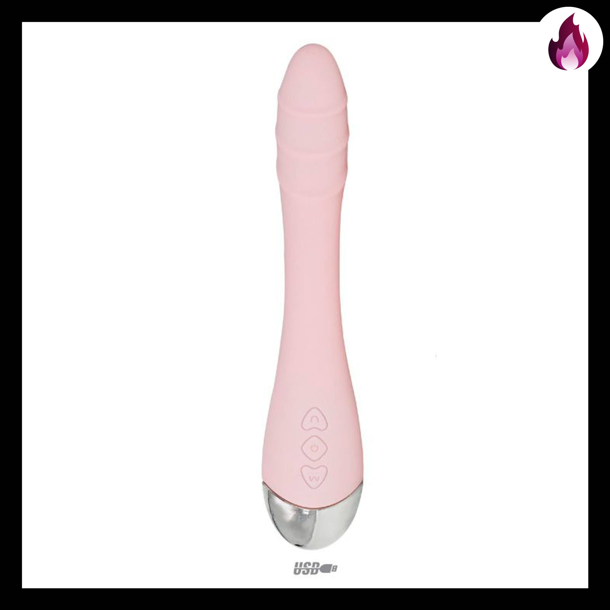 Vibrador Rosa Cristal - USB 10 Funciones